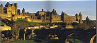 Carcassonne - Vue ouest, avec pont